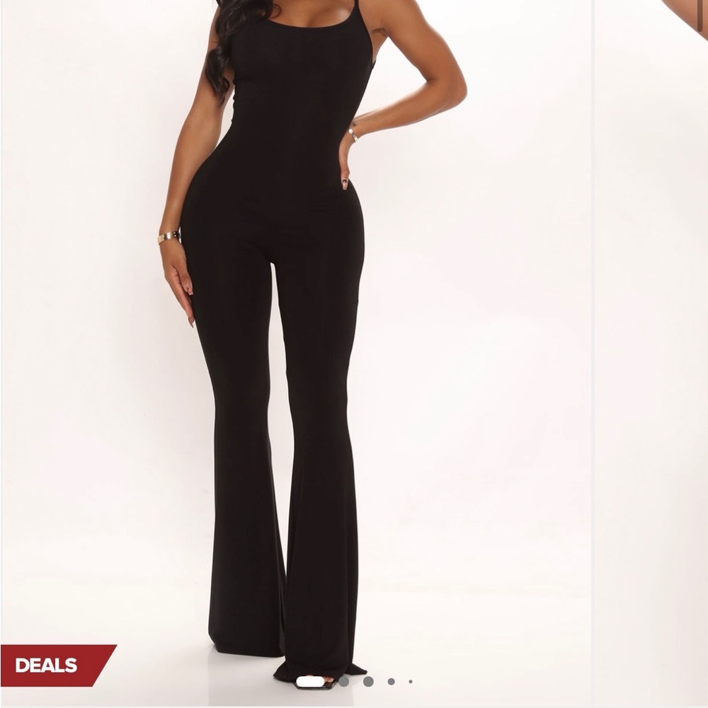 Fashion Nova Sleek Black Jumpsuit